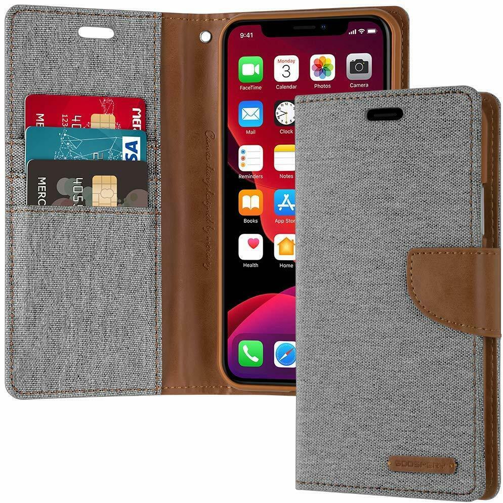 iPhone 11 Pro Canvas wallet Protective Case Grey