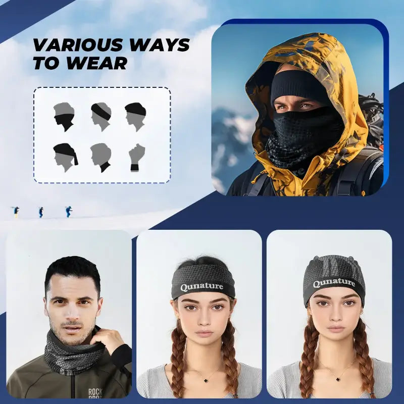 Thermal Fleece Face Mask Neck Gaiter for Winter Outdoor Sports