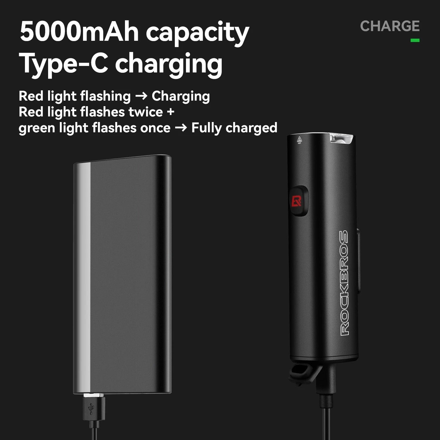 1200LM Rechargeable Bike Headlight Handlebar Front Light