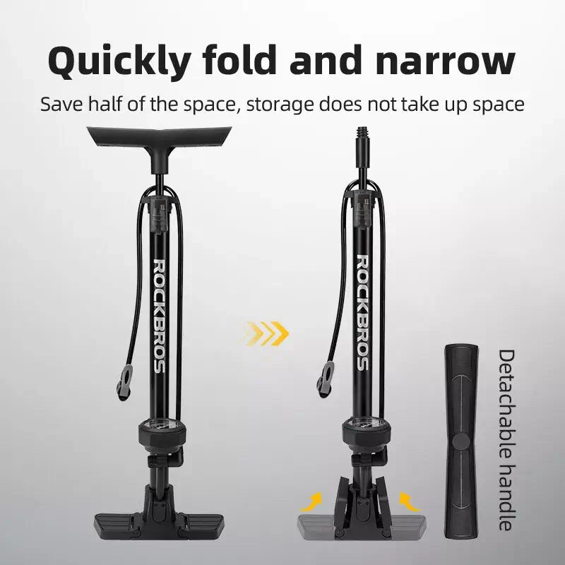 Bicycle Stand Pump High Pressure 150PSI with Gauge