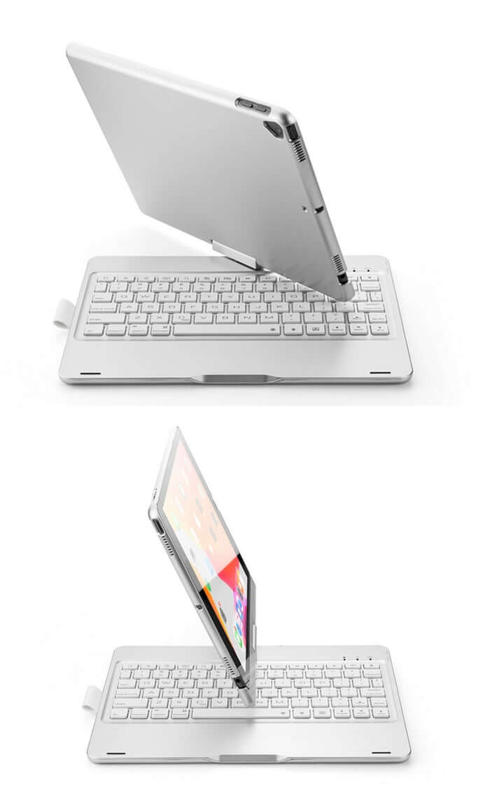iPad 10.2 inch 7th 8th 9th 10.5" Air 3 Bluetooth Keyboard 360° Rotatable 7 Colors Backlit