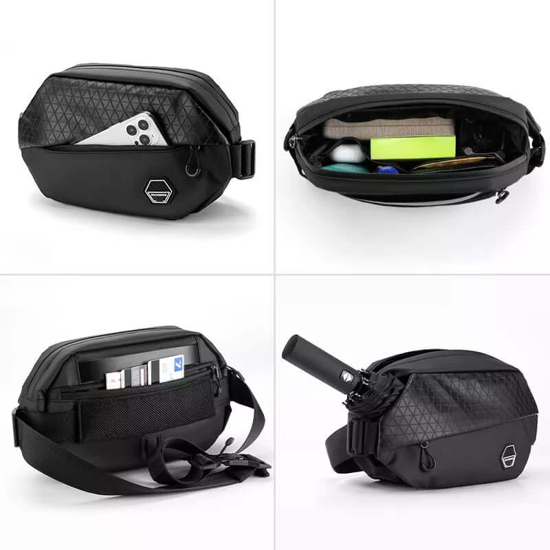 Crossbody Chest Shoulder bag backpack daypack for Hiking Motorcycle Scotter 3.5L