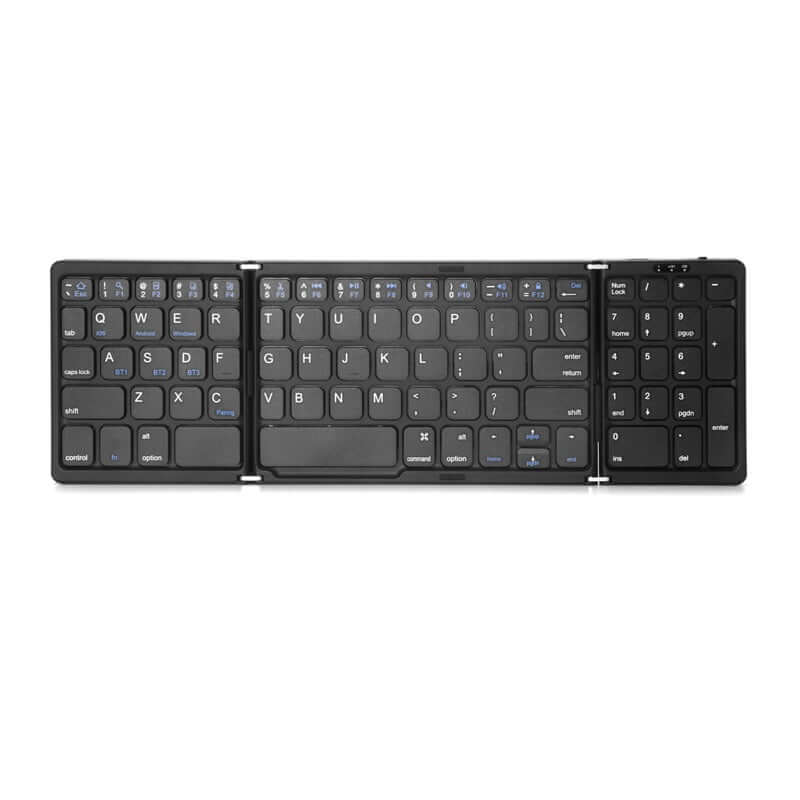 Mini 3 Layer Folding Wireless Bluetooth keyboard compatible with IOS Android Windows