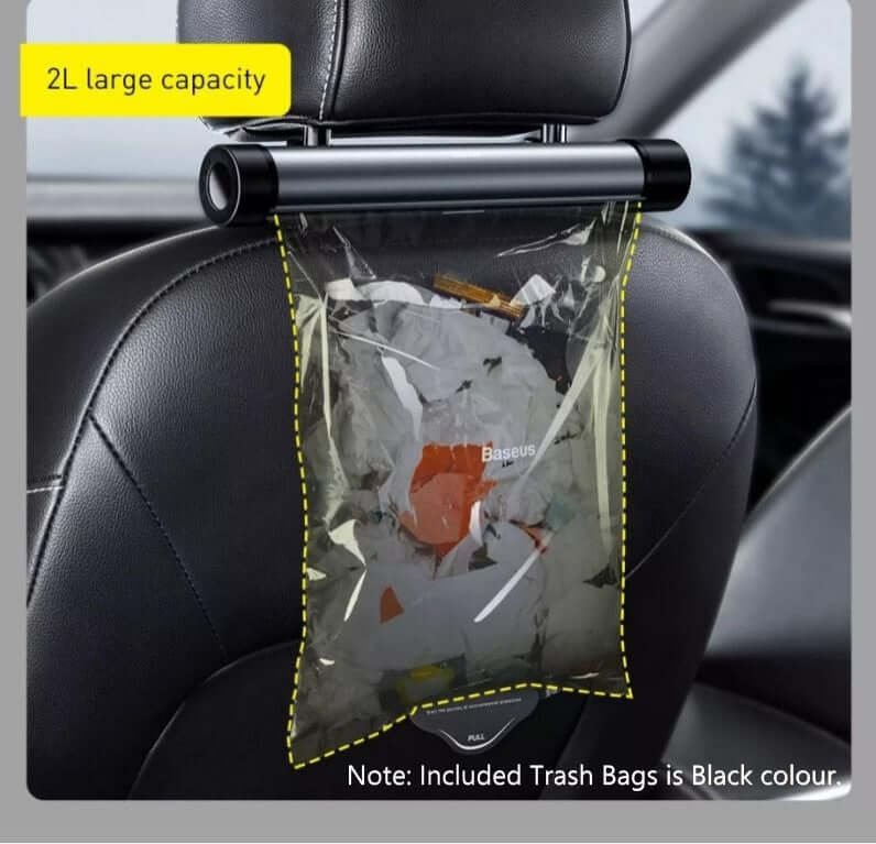 Car Back Seat Headrest Mount Trash Bin Organizer Storage Bag