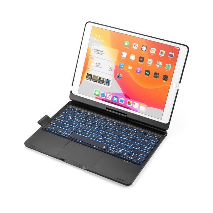 iPad 9th 8th 7th 10.2"/Pro 10.5" Air 3 360 Rotatable Backlit Bluetooth Keyboard