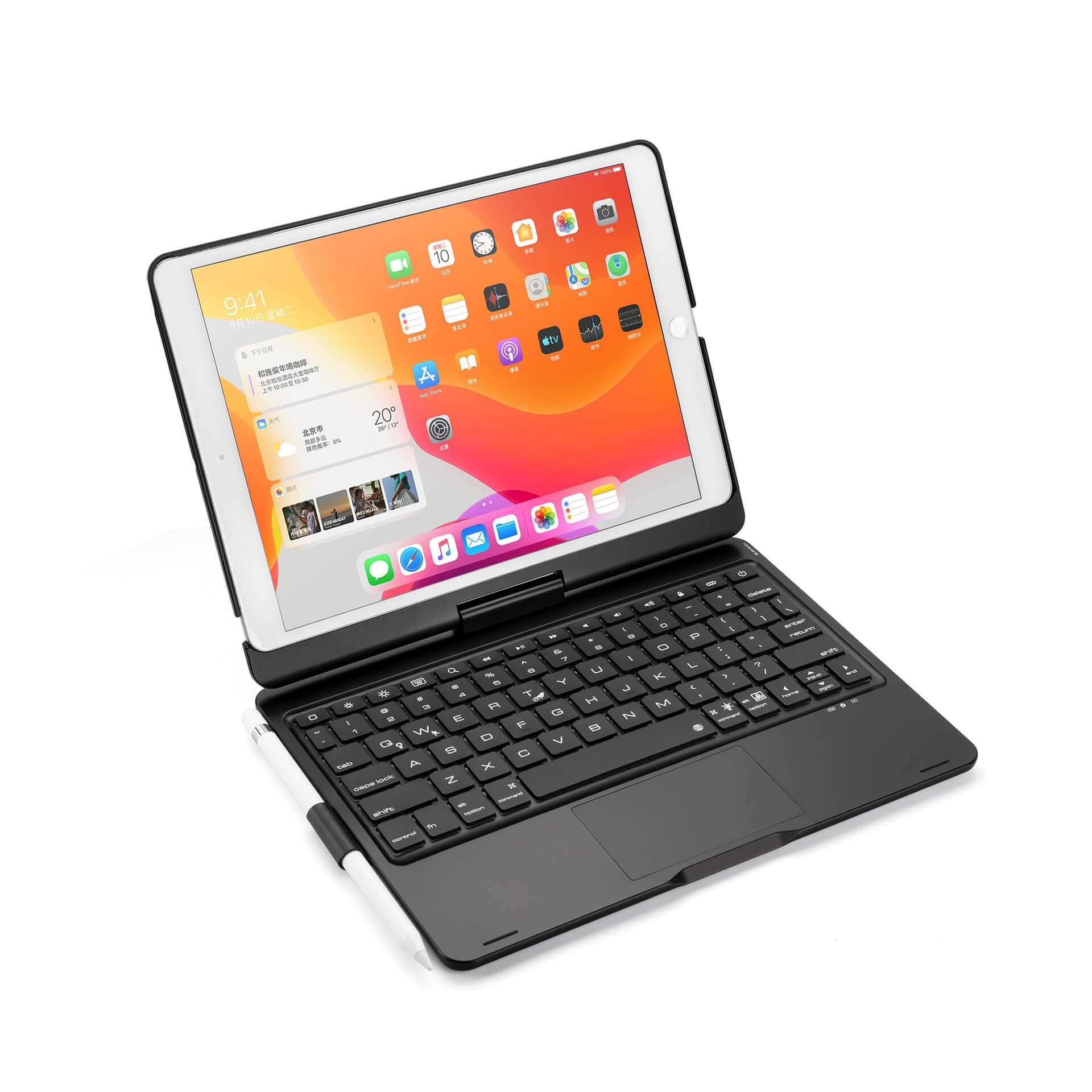 iPad 9th 8th 7th 10.2"/Pro 10.5" Air 3 360 Rotatable Backlit Bluetooth Keyboard
