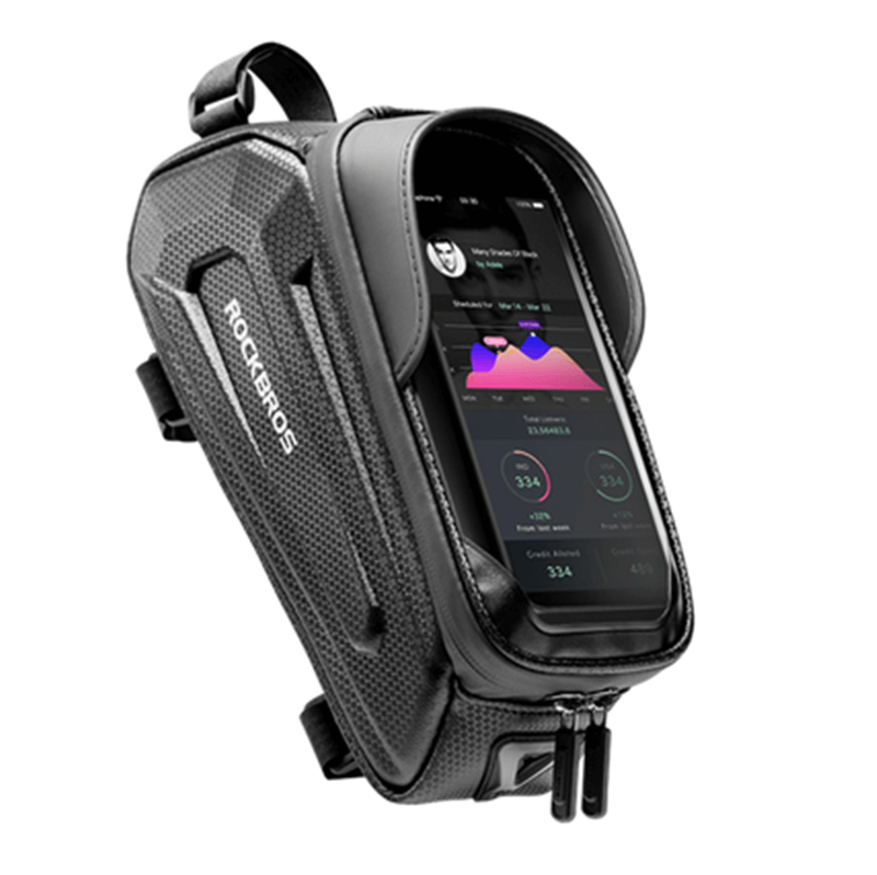 Waterproof Cycling Bicycle Front Bag 1.7L Top Tube Mount for 6.8" below phones