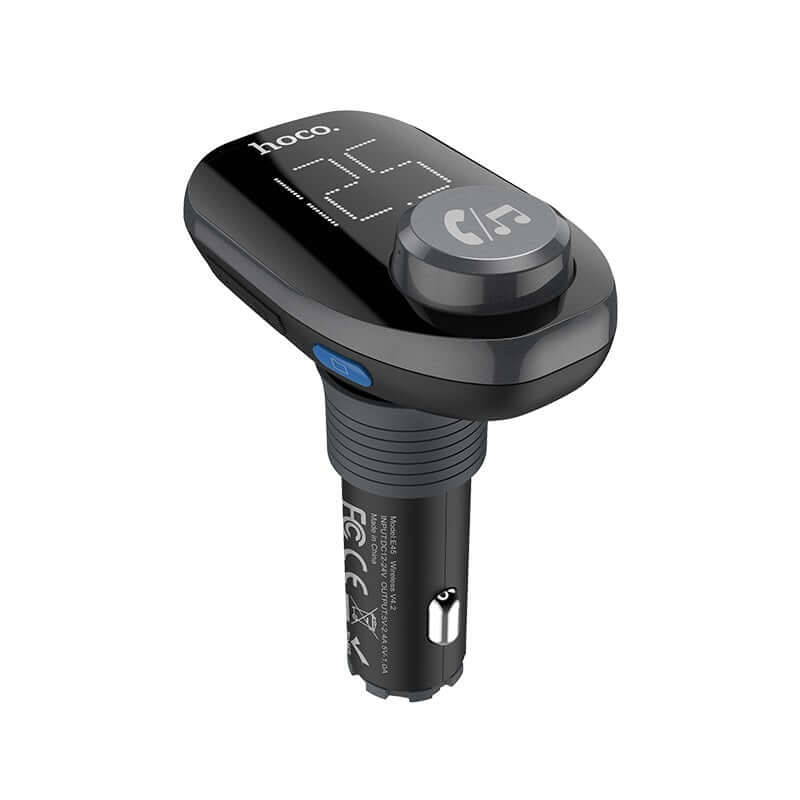 HOCO LED Wireless Bluetooth FM Transmitter Handsfree Dual USB Car Charger