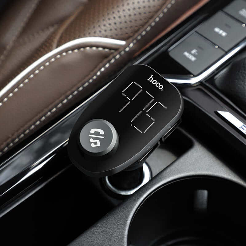 HOCO LED Wireless Bluetooth FM Transmitter Handsfree Dual USB Car Charger