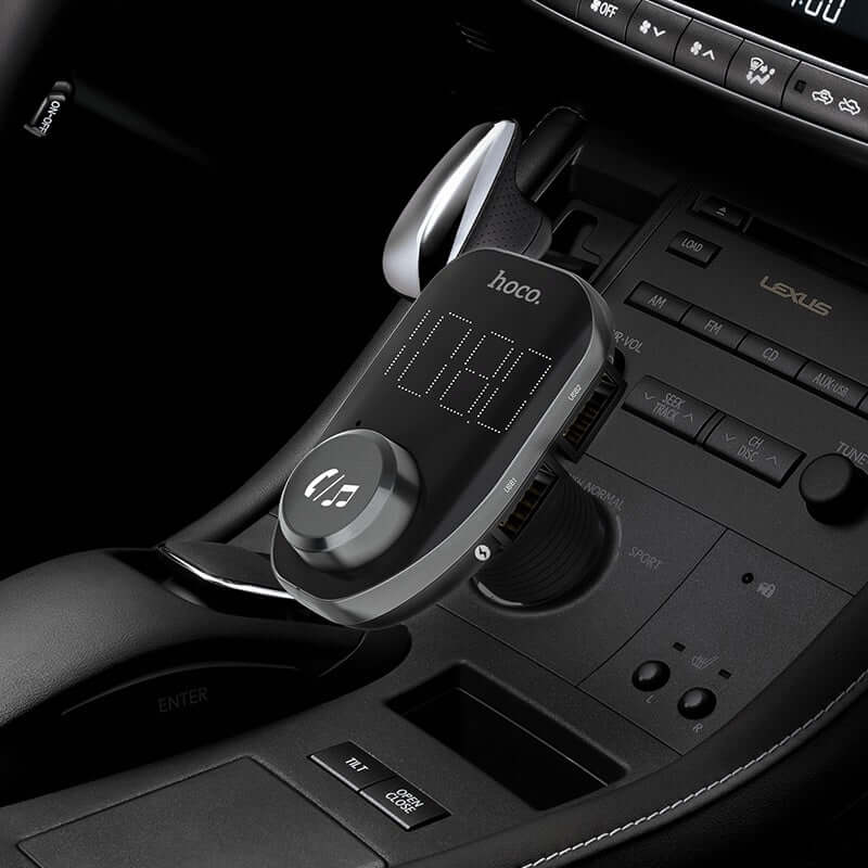 HOCO LED Wireless Bluetooth FM Transmitter Handsfree Dual USB Car Charger